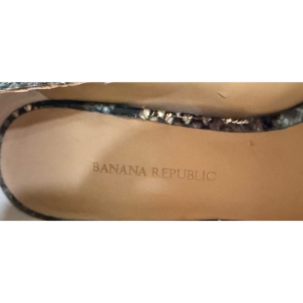 Banana Republic Heels Womens 7M Snake Skin Print Gray Pumps Stiletto High Heel - Picture 7 of 9